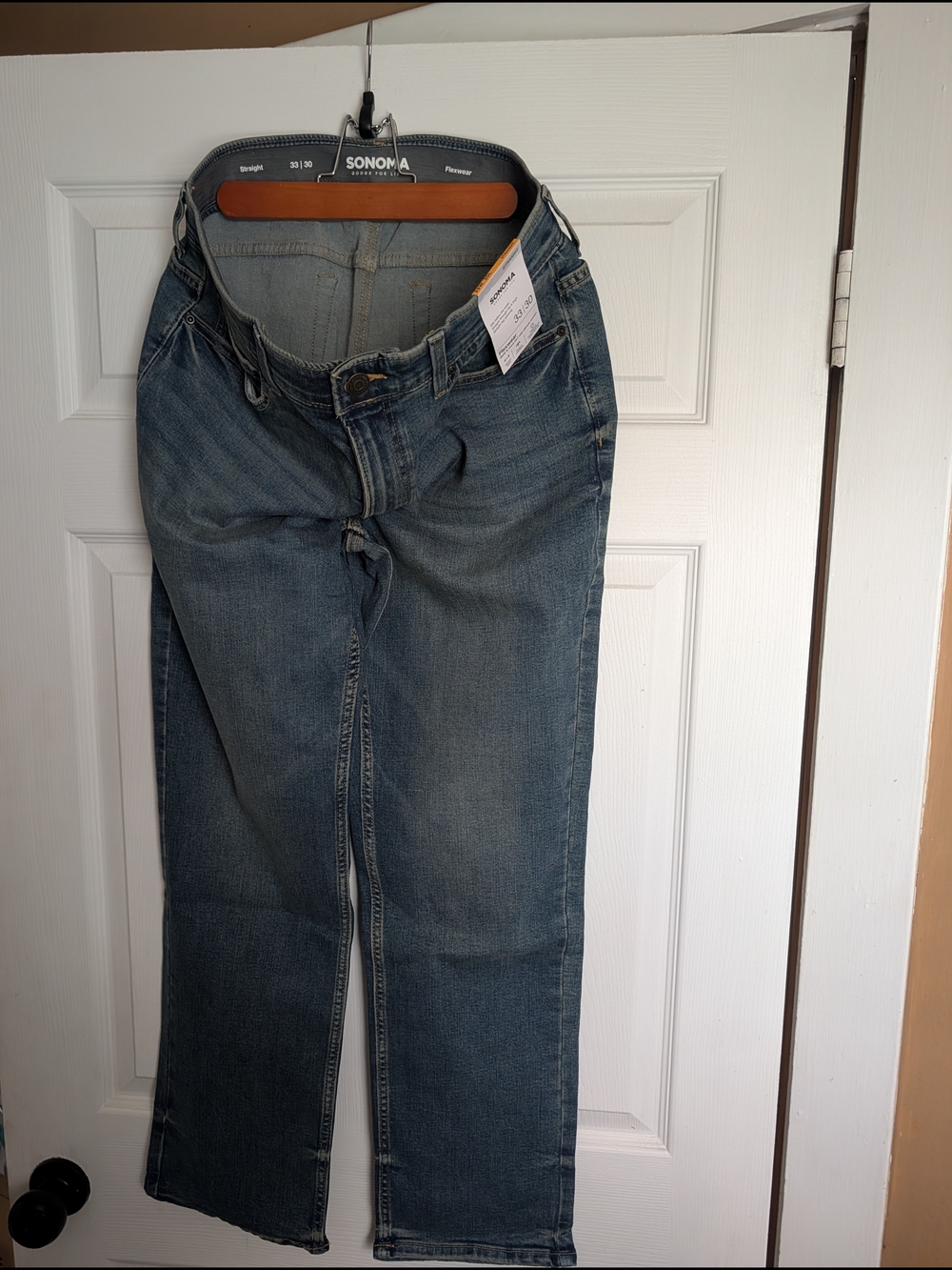 Sonoma Straight Fit Men's Denim Jeans in Faded Blue